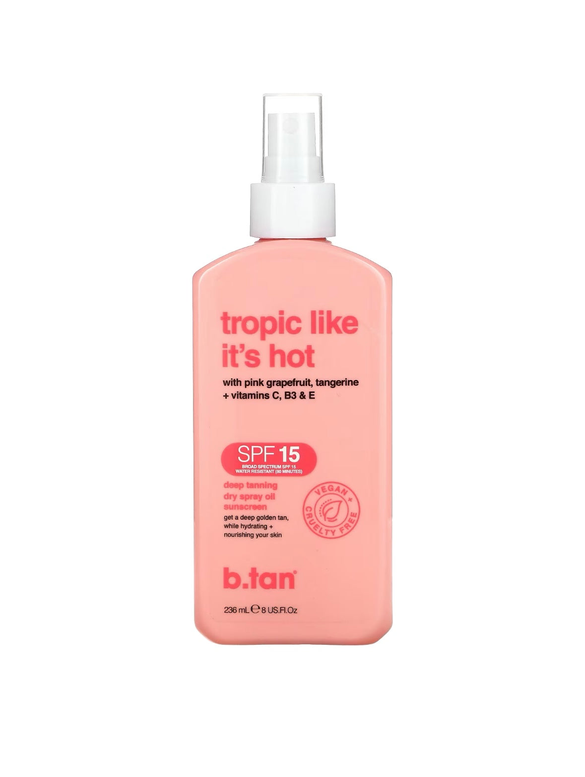 b.tan Deep Tanning Dry Spray Oil Sunscreen SPF 15